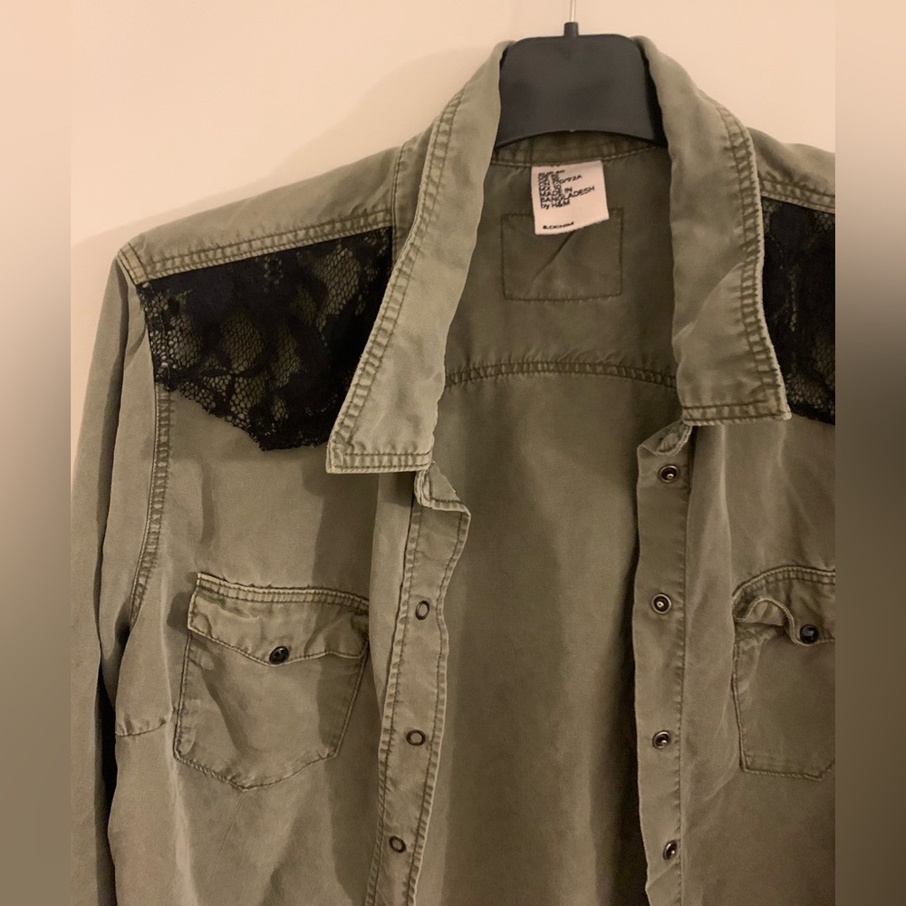 H&M Denim Forest Green Jacket